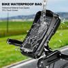 Waterproof Motorcycle Bike Mobile Phone Holder Case Support Universal Bicycle GPS 360 Adjustable Motorcycle Cellphone Holder Bag