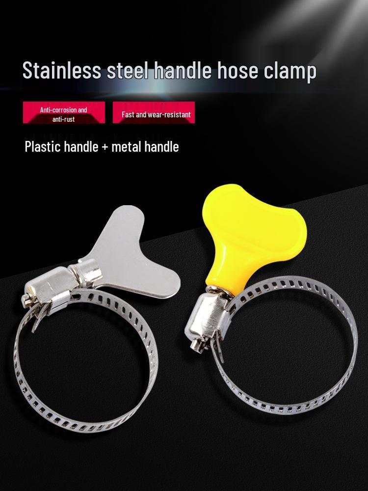 Хомут из нержавеющей стали, лента с ручной затяжкой для водопроводных и воздушных труб