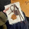 Плетеная веревочная сумка-подвеска Высококачественный брелок-подвеска Милая серия Miu Подвеска для сумки-хлеба с щелочной водой Шоколадная подвеска