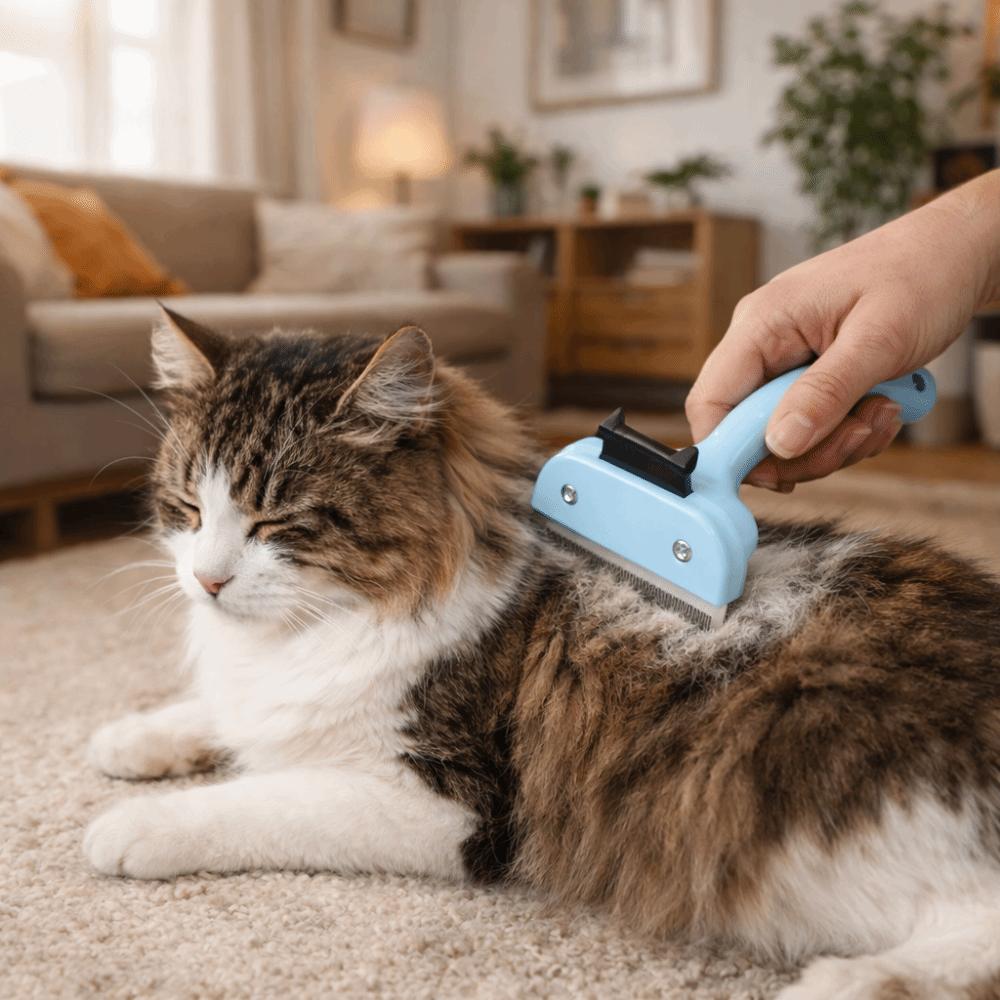 Anti-Slip Cat Cleaning Comb Stainless Steel Pet Grooming Brush Pets Hair Removal Comb Pet Massage