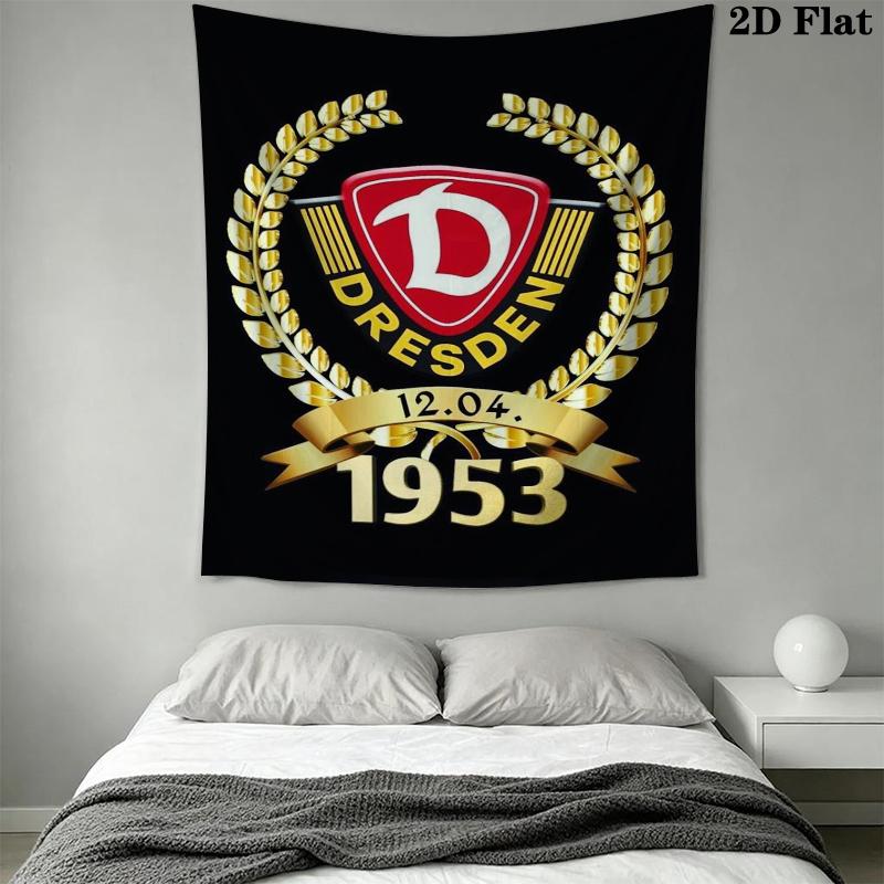 SG Dynamo Dresden Wall Tapestry Aesthetic Wall Hanging Printed Fabric Blanket Decorative Tapestries for Bedroom Living Room Home Decor