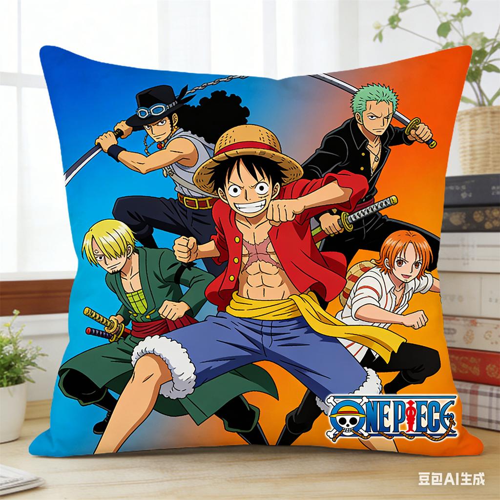 Наволочка с принтом персонажа из аниме One Piece, любимого фанатами. Декоративная наволочка для спальни, гостиной и энтузиастов аниме