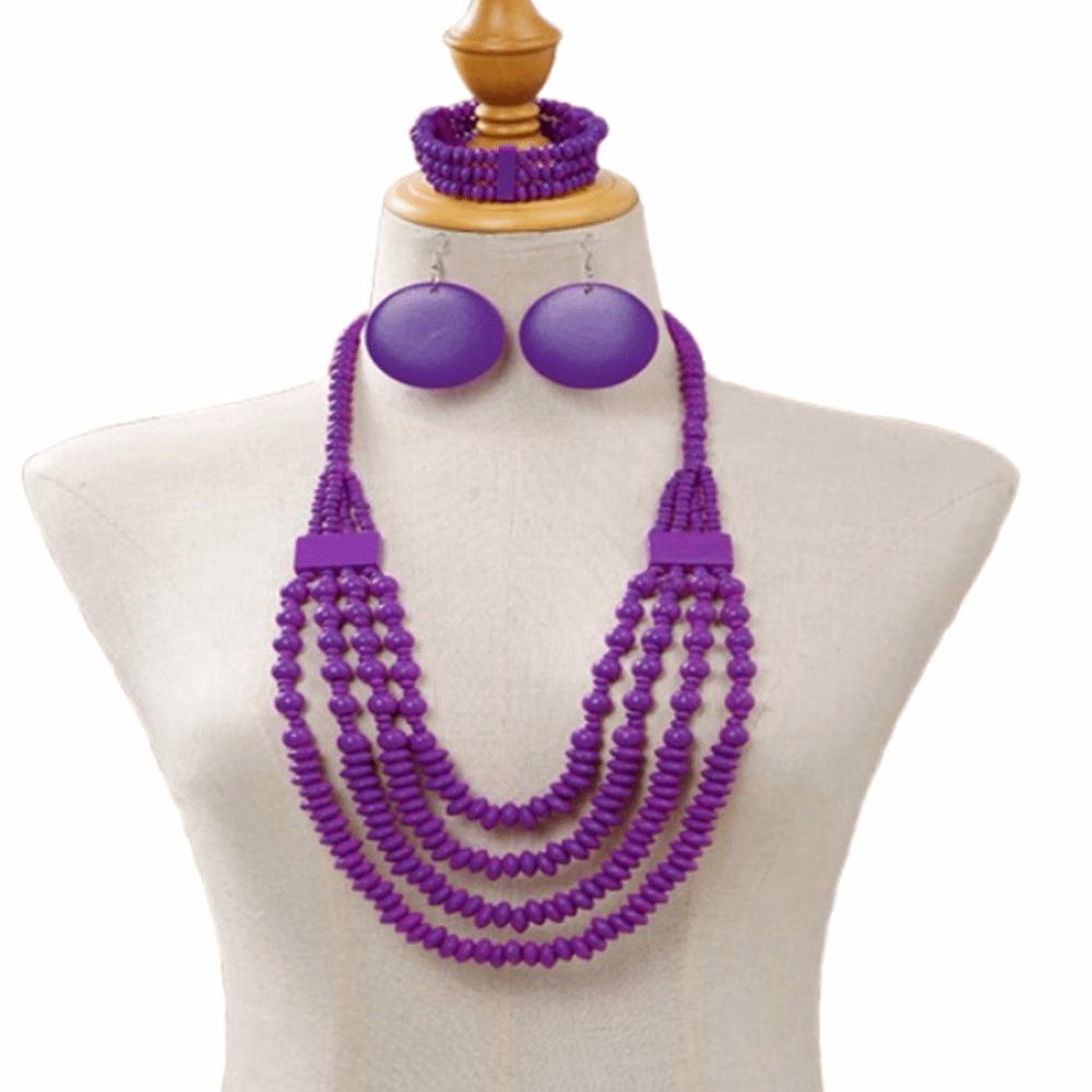 Красочный богемный набор ожерелий в этническом стиле, геометрическое ожерелье из бусин, свадебные украшения