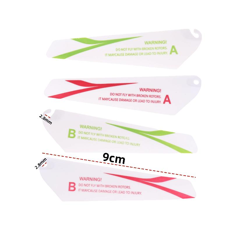 4Pcs Spare Accessories Rc Toy Parts 9Cm Spare Blades Fans For R/C Mini Helicopter Ch002 Ch023 Drone Copter Toys