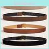 Fashion Pu Womens Leather Belt With Metallic Buckle For Casual And Wear Office