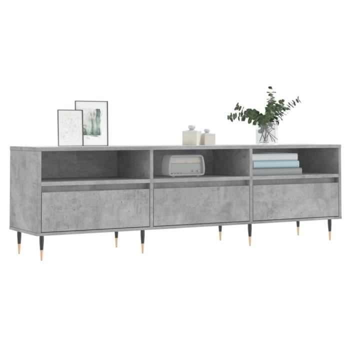 VidaXL TV Stand Concrete Grey 150x30x44.5 Cm Engineered Wood 831264