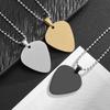 Stainless Steel Glossy Guitar Pick Pendant Necklace for Men and Women, Simple Fashion Jewelry, Couple Gift