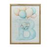 Poster Letter B With Balloons Poster Letter B With Balloons, 30X40 Cm, Light Oak Wooden Frame, Matte Paper 230 Gsm