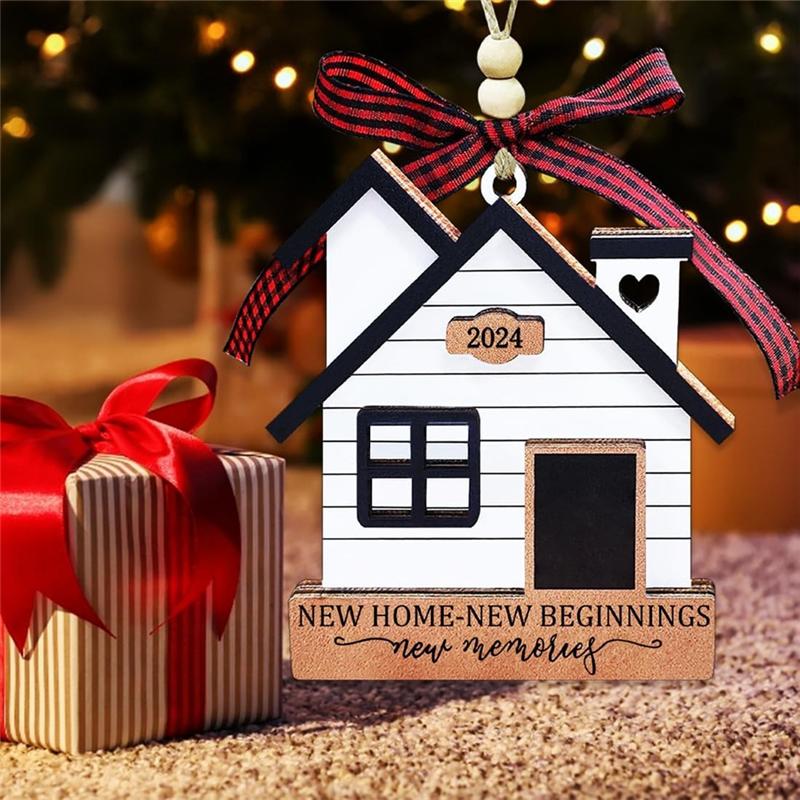 AEE4-Newhome Ornament 2026 Wooden Housewarming Gifts Xmas Tree Hanging Decorations New Home For Homeowners
