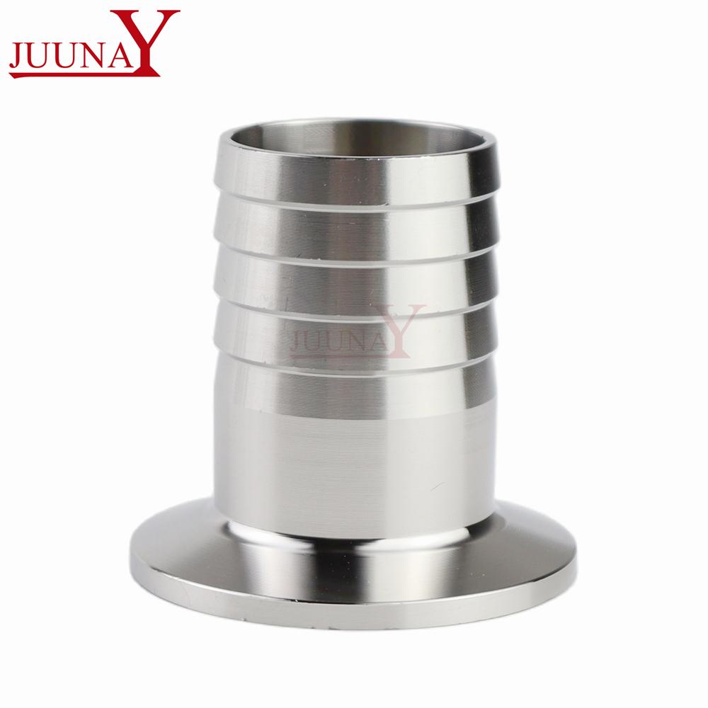 6mm/8mm/10mm/12mm/19mm/51mm Stainless Steel SS304 Sanitary Hose Barb Pipe Fitting Ferrule OD 50.5mm-64mm fit 1.5" 2" Tri Clamp