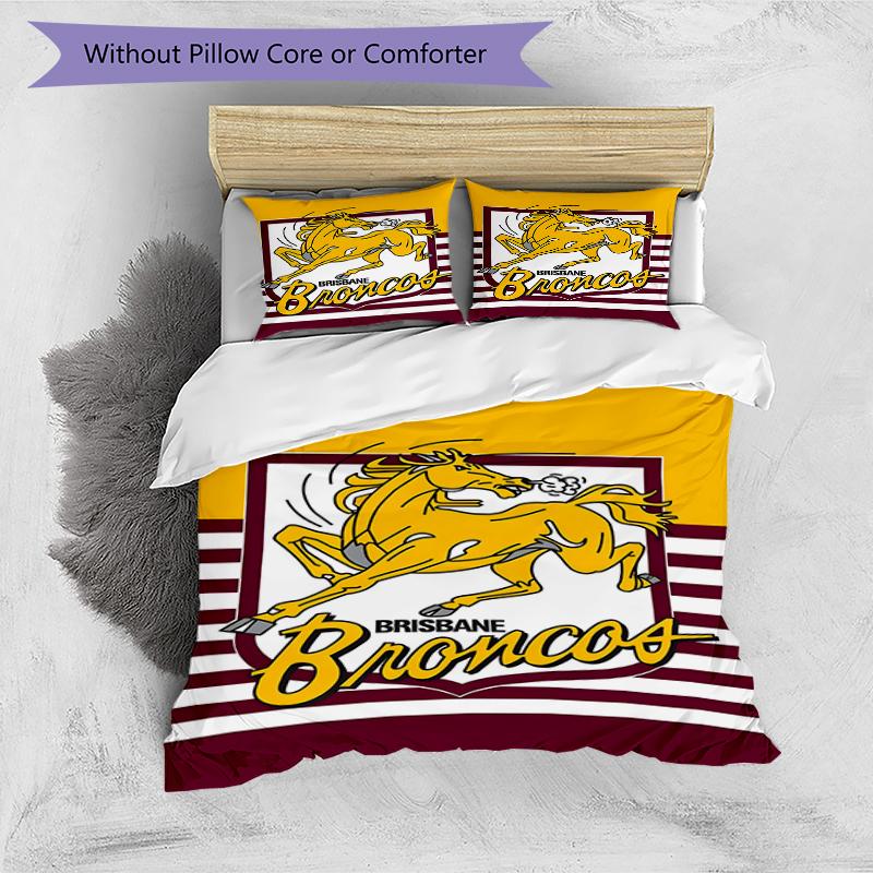 3pcs Football Team (19) Design Cover Set - HD Printed Bedding with 1 Cover and 2 Pillowcases - Perfect for Home and Dorm Decor