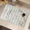 Stone Drying Mat for Kitchen Counter Foldable Diatomaceous Earth Dry Pad Absorbent Bath Mat Quick Dry Dishes Cups Drying Mat