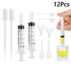 12Pcs/Set Perfume Refill Tools Set Plastic Diffuser Syringe Straw Dropper Funnel Spray Dispensing Required Cosmetic Tools