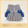 Cartoon Dinosaur Winter Knitted Gloves 7-12 Years Old Kids Gloves  Boys and Girls