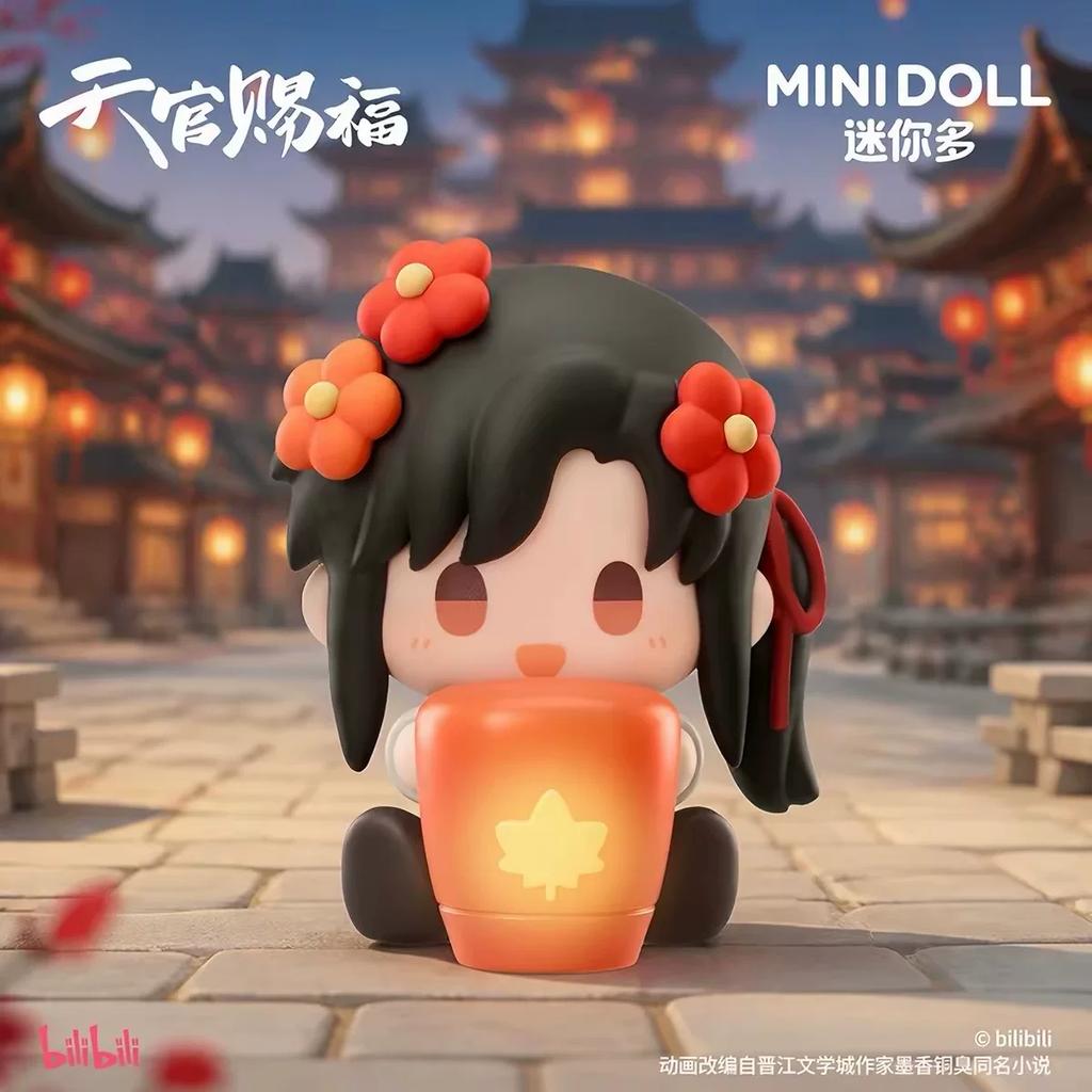Мини-кукла Небесный Покровитель Благословение Blind Box Светящаяся Мягкая Резина Сидящая Фигурка Коллекционная Настольный Декор Подарок на День Рождения
