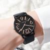 Arabic Dial Women's Quartz Watch Minimalist Silicone Strap Casual Wristwatch for Girls Students Reloj