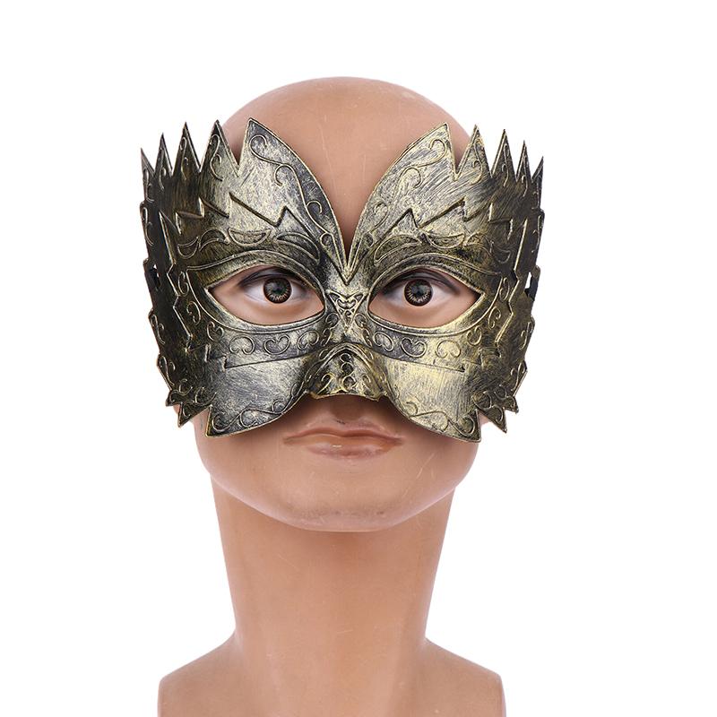 1Pc Carnival-Masquerade Mask Vintage Mask Gold Silver Half Face Mask Plastic Halloween Costume Party Mask Women Men