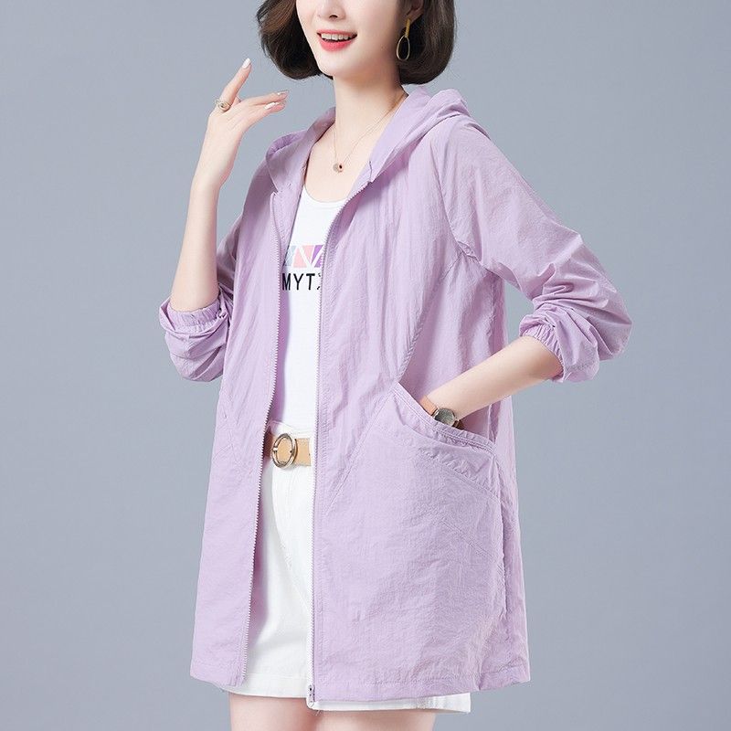 Солнцезащитная верхняя одежда больших размеров для пожилых матерей - дышащий, устойчивый к ультрафиолетовому излучению топ для защиты от солнца