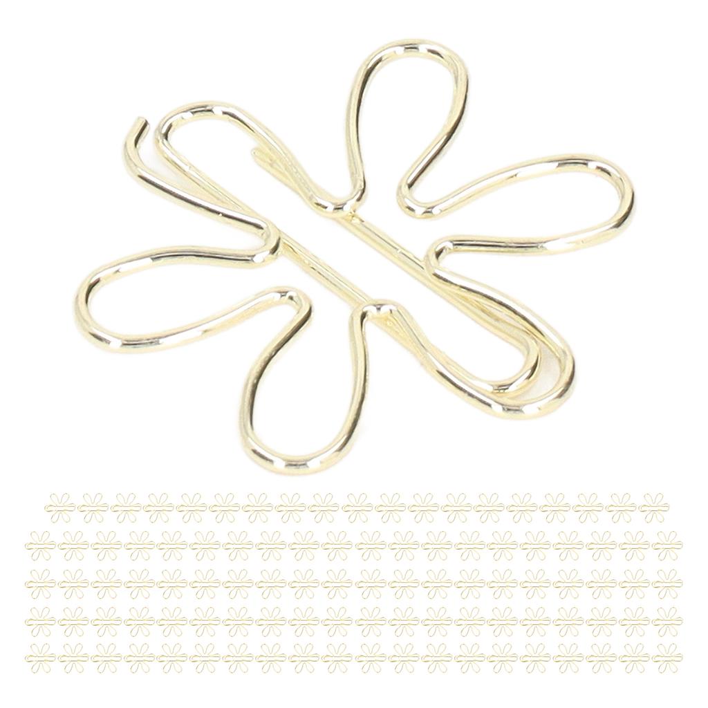 100Pcs Funny Planner Clips Innovative Cute Design Anti Rust Electroplating Process Gold Paper Clips for Office Home