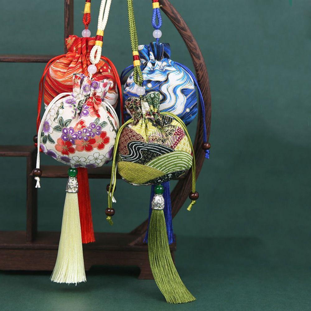 Printing Chinese Style Sachet Hanging Perfume Spice Bag Retro Tassel Small Pouch  Children