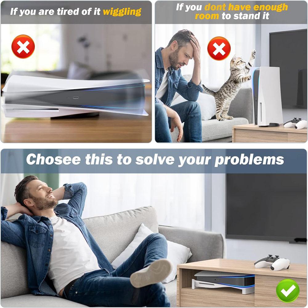 Базовая док-станция с горизонтальной подставкой для дисковой и цифровой версии консоли PS5