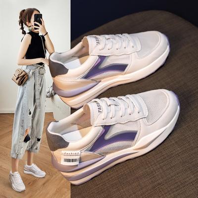 Кожа Луджи кроссовки Форрест Гамп женские 2025 лето новые на толстой подошве с внутренней высотой дышащая сетка повседневные спортивные папины кроссовки