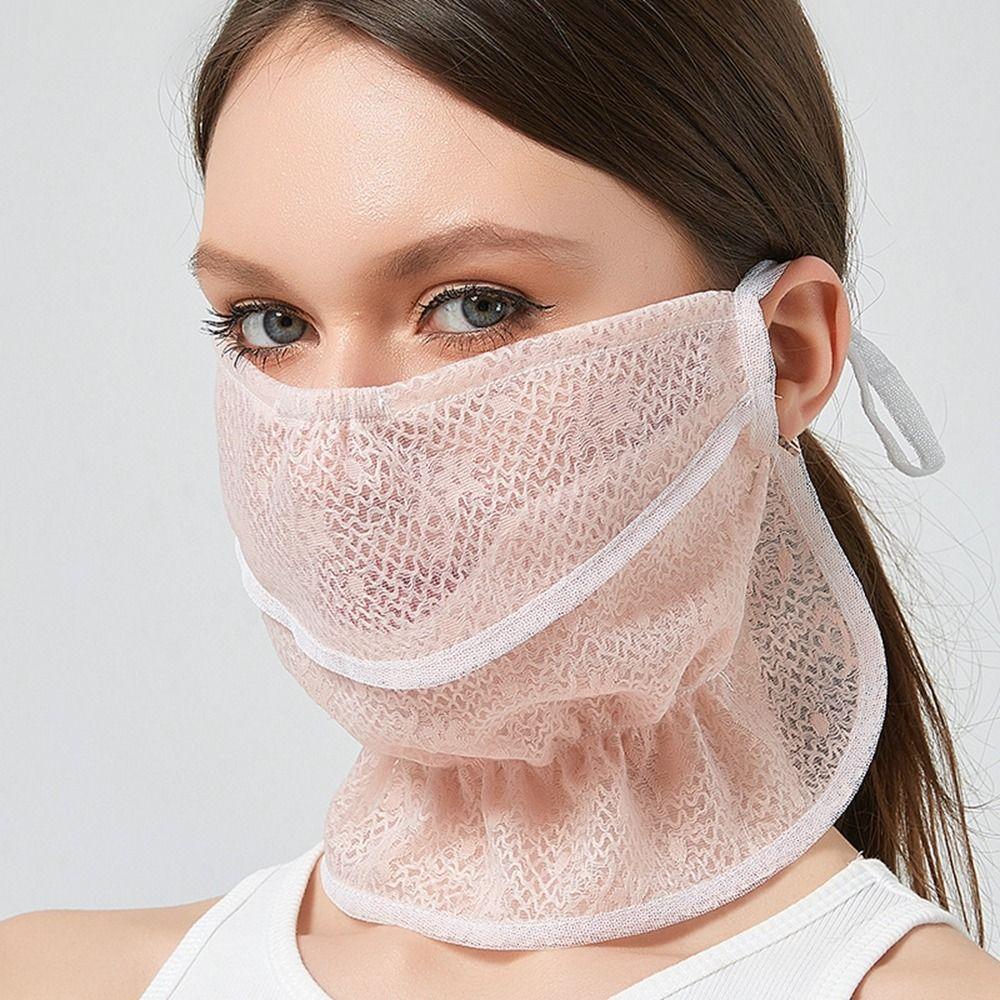Neck Protection Lace Face Scarves Sunscreen Veil Anti-uv Face Cover Sunscreen Mask Face Scarf