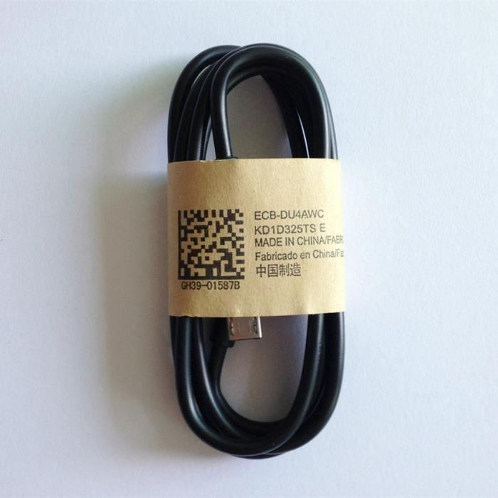 Noir 1pc Câble Micro USB Cable Chargeur Smartphones 1m pour Samsung Galaxy S3 S4 HTC WFR