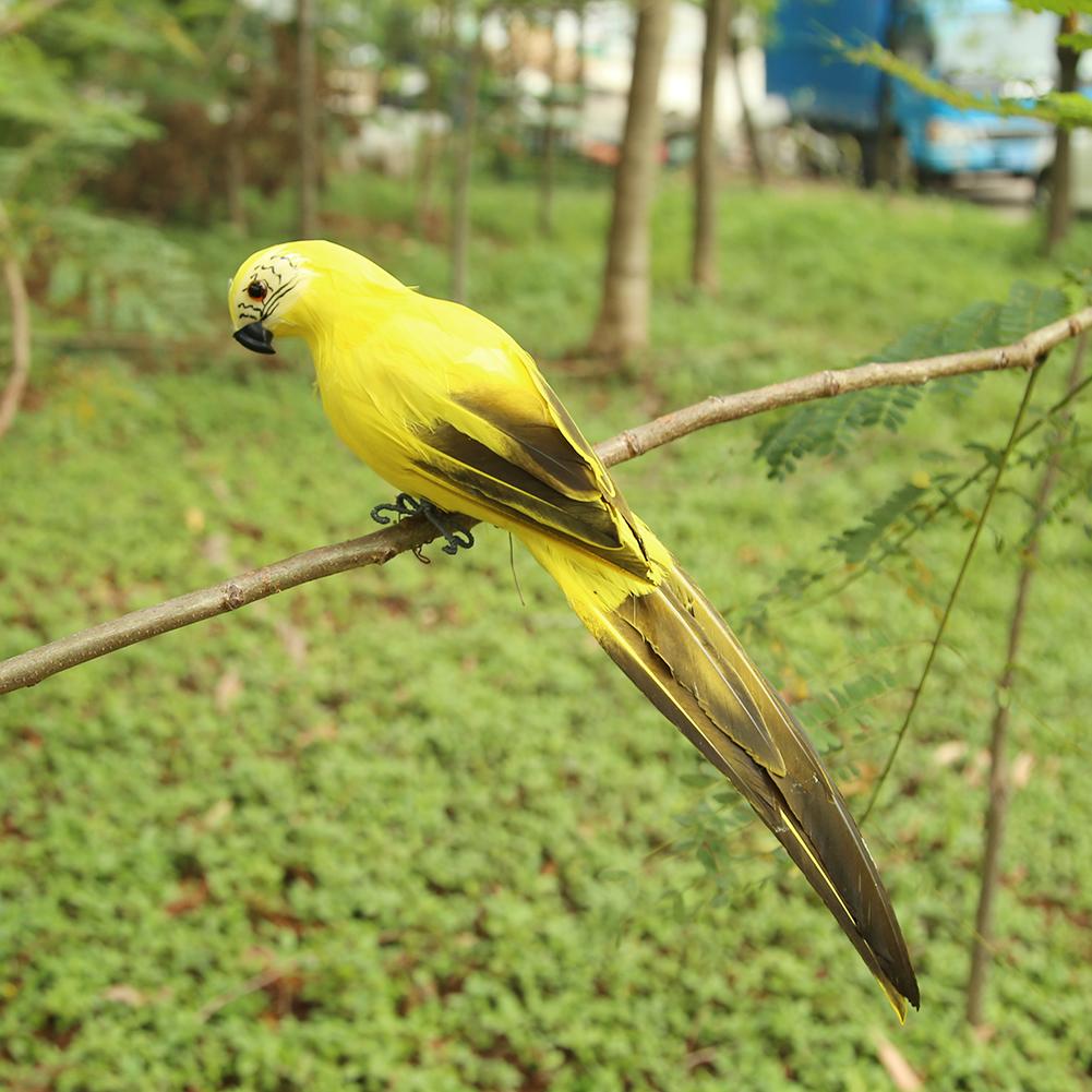 Великобритания Креативные пенопластовые перья Искусственные попугаи Имитация модели птицы Садовый декор
