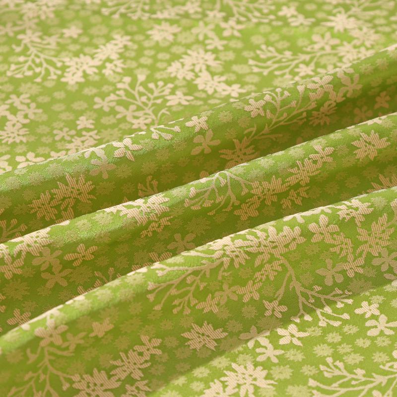 Dark pattern butterfly flower small fresh jacquard fabric imitation acetate Tencel women's cheongsam dress boy Loaded with jacqu