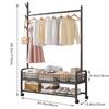 Hanger Rack with Coat Clothes Coat Large Assembly Width 90 X Depth 35 X Height 176 Cm Casters, Hanger, Basket, Shelf, Rack, Rack, Storage,