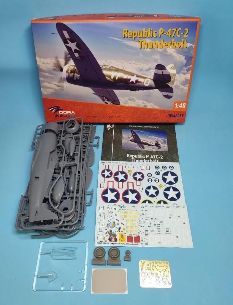 Dora Wings Американский Thunderbolt Пластиковая модель DWS48055 1/48 P-47C-2