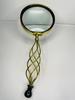 Antique Brass Magnifying Glass: Carved Handle, Vintage Decor