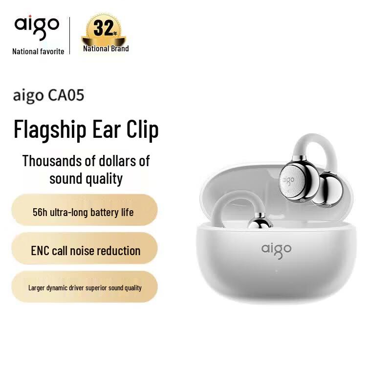 Беспроводные Bluetooth-наушники aigo CA05 с клипсой, открытого типа