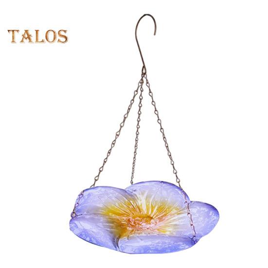 Подвесная ванна для птиц, стеклянная миска для воды для птиц, садовая ванна для диких птиц, поднос, кормушка для украшения двора и газона