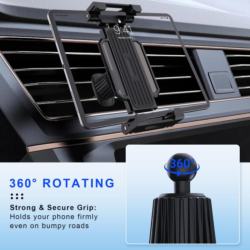 Homhu Car Tablet Holder 4-14 Inch Universal Adjustable Car Air Vent Mount Stand for IPhone IPad Air Mini Samsung Xiaomi Tablets