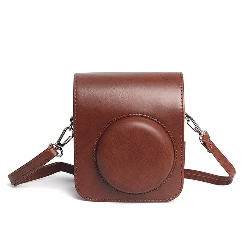1Pc For Instax Mini 12 Case Camera Bag Pu Leather Cover Bag Camera Case For Instax Mini 12 Camera Bag With Shoulder Strap