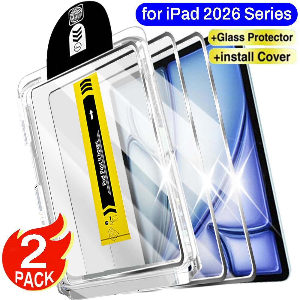 Для iPad 12-го поколения 2026 Пыленепроницаемый отсек Закаленные пленки для iPad Air8 2026 13 дюймов 11 дюймов HD Антицарапающие пленки