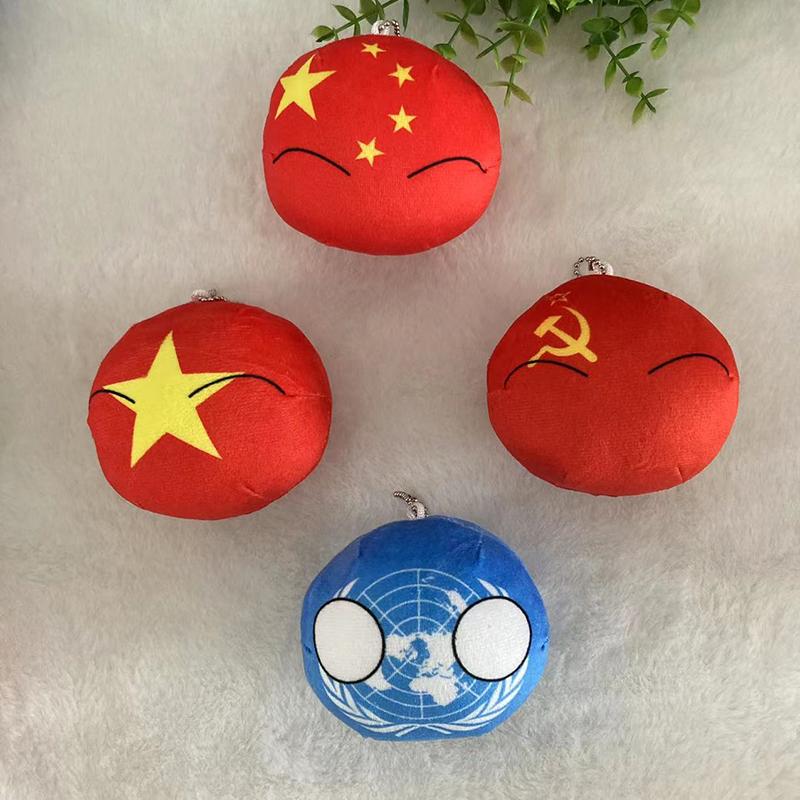 Christmas Gifts Country Ball Plushies 10Cm Polandball Pendant Country Flag Balls Countryball Stuffed Doll