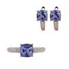 925 Sterling Silver Jewelry Sets For Women Tanzanite Gemstone Earrings Trend Halloween Luxury Fine Jewelry Rose Gold