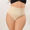 Mid Waist Compression Thong with Seamless Cartilage Waist Shaping Underwear for Women Panties