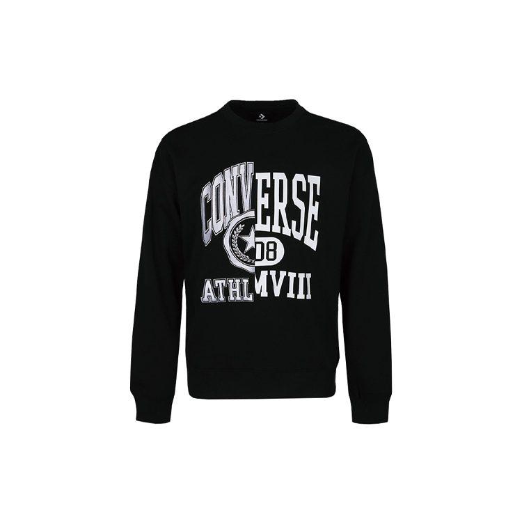 Converse Sweatshirts Men's Black Crew Neck Moderate Regular 10018354-A03