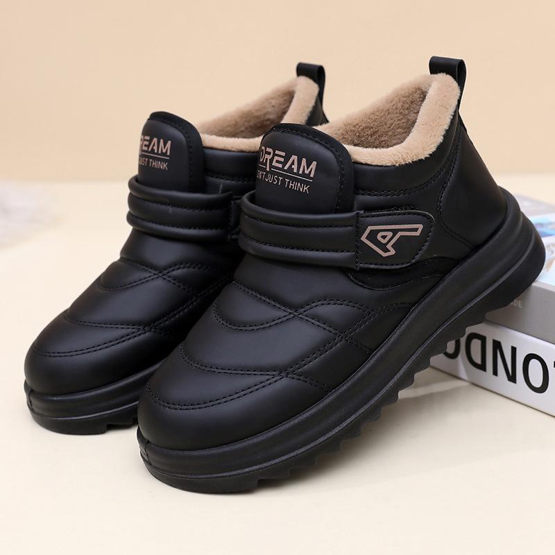 Женские зимние теплые нескользящие ботинки-дутики большого размера на мягкой подошве с меховой подкладкой до щиколотки, нескользящие, для пешего туризма, для активного отдыха, хлопковые ботинки