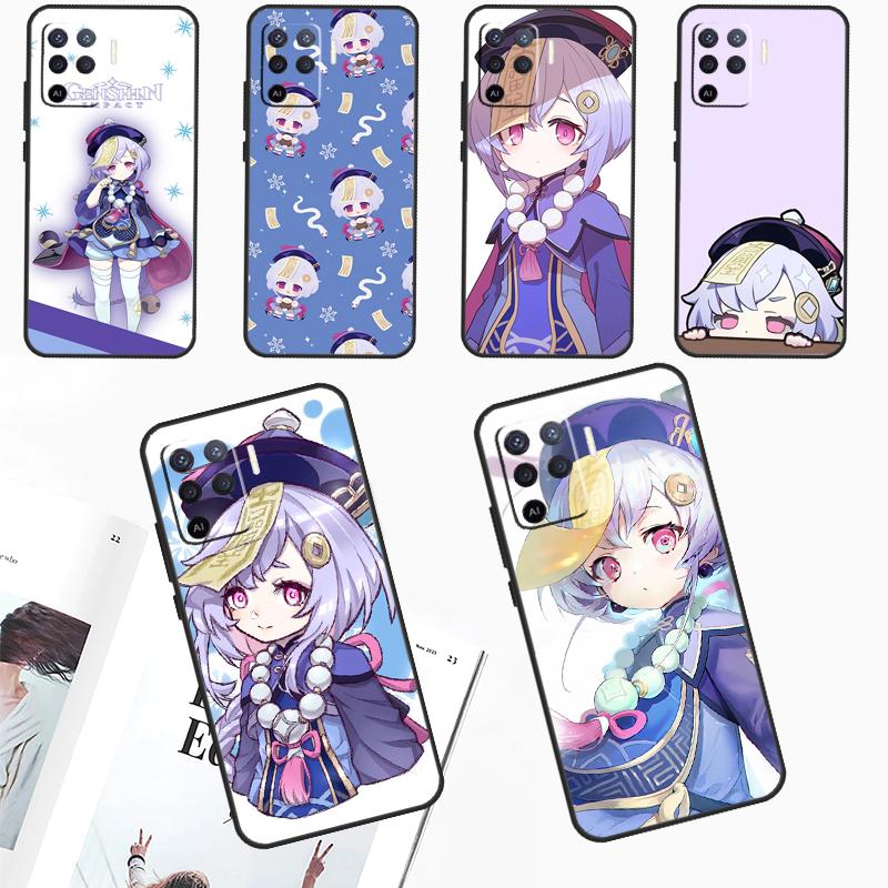 Чехол Genshin Impact Qiqi для OPPO A79 A74 A94 A58 A78 A98 A5 A9 A53 A52 A72 A15 A17 A77 A16 A76 A96 A57S A54S