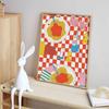 Diamond painting painting kit aesthetic food and checkered tablecloth handmade diy home decoration painting