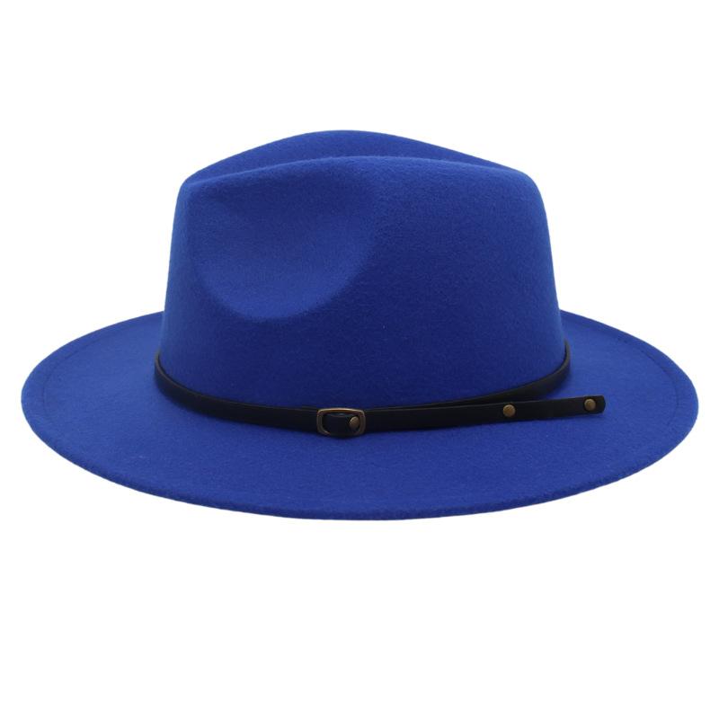 Оптовая продажа Детский Топ-шляпа для Дефиле Пряжка для Ремня Сценическая Шляпа-цилиндр Родитель-Ребенок Досуг Шерстяная Шляпа Широкие Поля Джазовая Шляпа Мужчины и Женщины