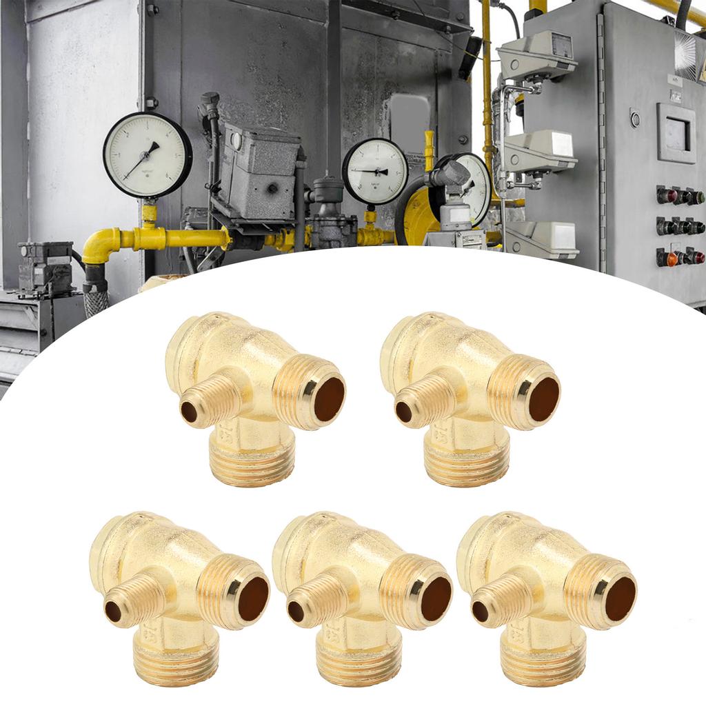 5Pcs Air Compressor Check Valve 1?Way 12x38x10 Chamfer Zinc Alloy Small Air Pump Accessories