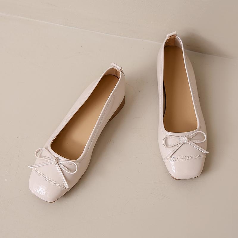 Модные женские балетки Slip On Fashion Shallow Butterfly-knot Ladies Comfort Soft Sole Dress Ballerina Shoes