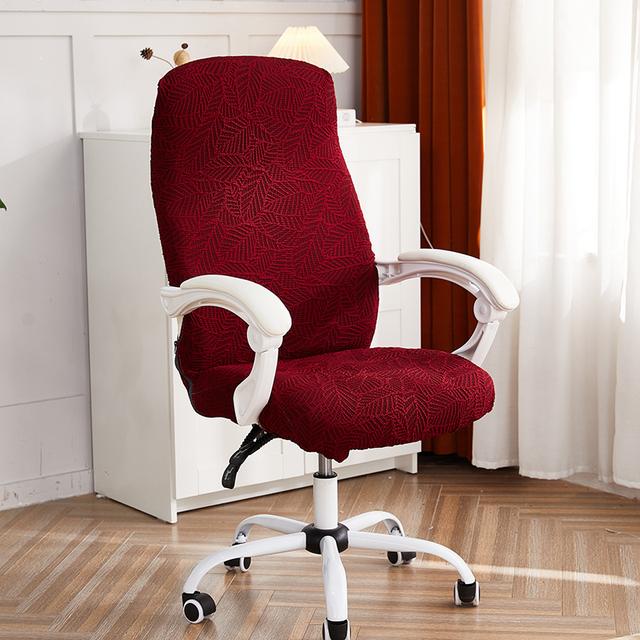 Чехлы на офисные стулья с вырезанными узорами, жаккардовые эластичные чехлы из спандекса для компьютерных сидений, чехлы на игровые стулья для гостиной и дома