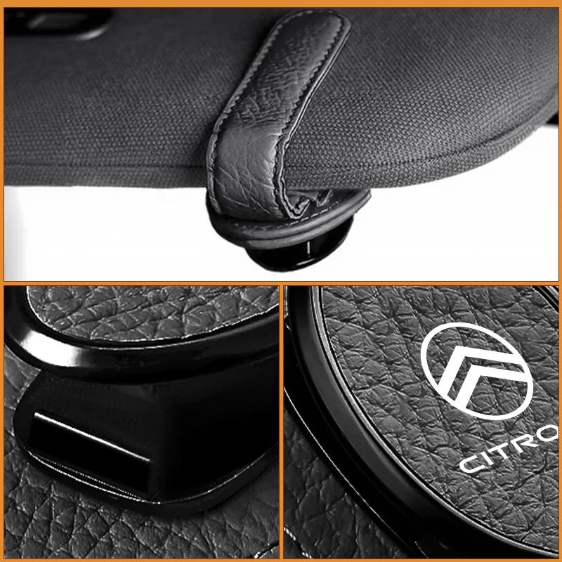 OCDK9 Car Sun Visor Eyeglasses Clip Card Ticket Holder Stand Fastener For Citroen C4 C3 C5 C1 C2 C6 VTS C4L DS3 DS4 DS5 Grand Berlingo